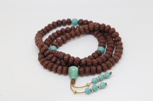 Rudradsha Mala turquoise 8.6mm