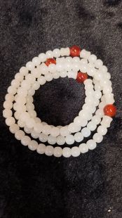 White Jade Mala 108 beads