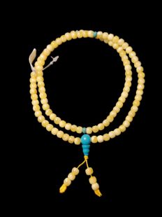 Amber abacus shape mala